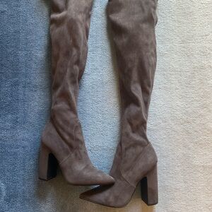 Suede over the knee boots